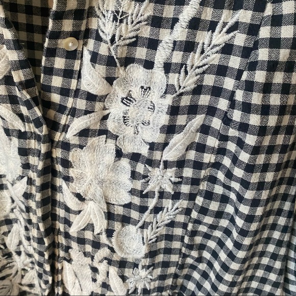 Zara drop-waist embroidered flannel dress ๐ - Picture 2 of 3